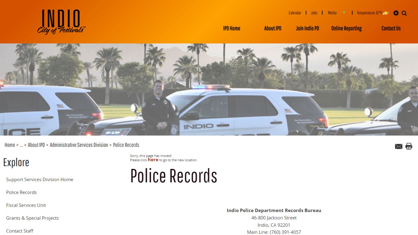 City of Indio - Police Records - Indio, California